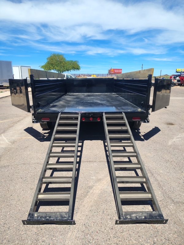 14x83 Tandem Axle, 15,400 GVWR, Low Pro Dump, 24" Sides, 14 Ply Tires