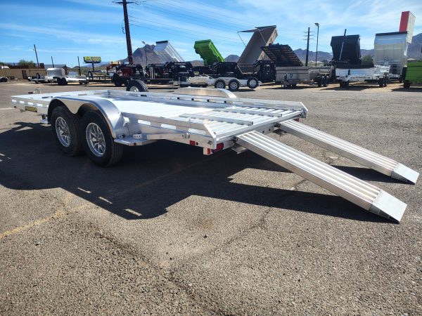 16x80 All Aluminum, 8.5K GVWR, Tandem Axle, Ramp, Straight Tailgate (8016TA-EL-R-TG-RTD)