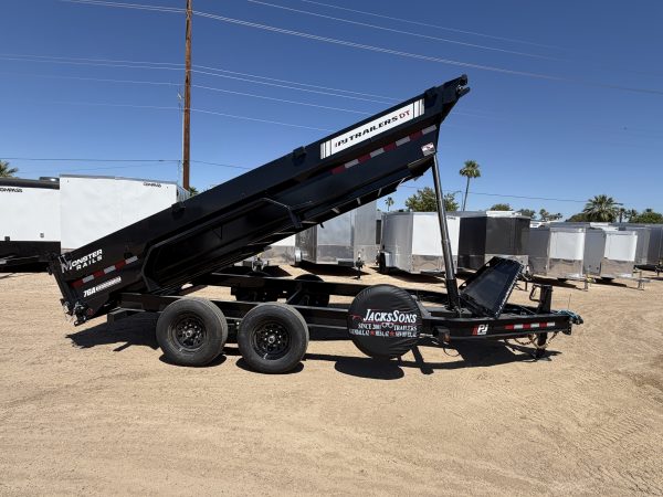 16x83 Tandem Axle, 15.4K GVWR, Low Pro Telescopic Dump, 24" Sides