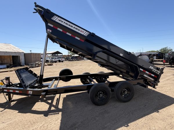 16x83 Tandem Axle, 15.4K GVWR, Low Pro Telescopic Dump, 24" Sides