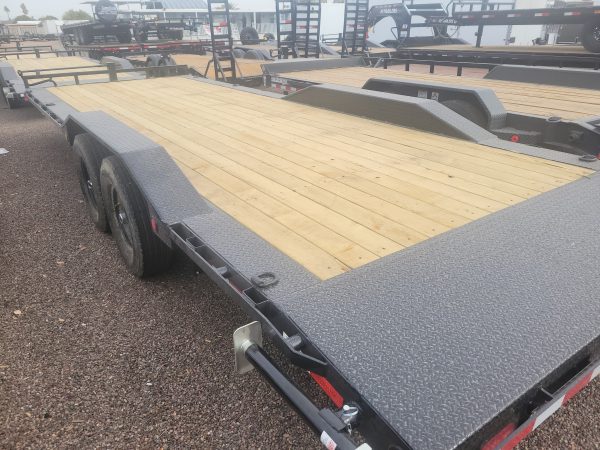 20x102 Tandem Axle, 14K GVWR, Super-Wide Car Hauler, Slide In Ramps