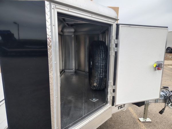 18x82 All Aluminum, 10K GVWR, Heavy Tandem Axle, XL Tilt w/ Cargo Box (8218H-XL-TILT-TA-EL-RTD-CB)