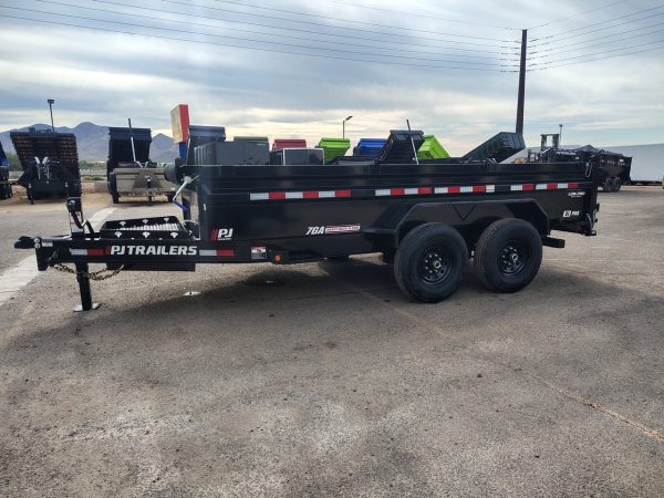 14x83 Tandem Axle, 15,400 GVWR, Low Pro Dump, 24" Sides, 14 Ply Tires