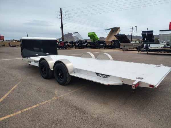 18x82 All Aluminum, 10K GVWR, Heavy Tandem Axle, XL Tilt w/ Cargo Box (8218H-XL-TILT-TA-EL-RTD-CB)