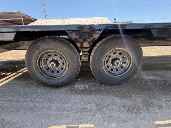 25x102 Gooseneck Flat Deck with Singles, 15,680 GVWR, Monster Ramps