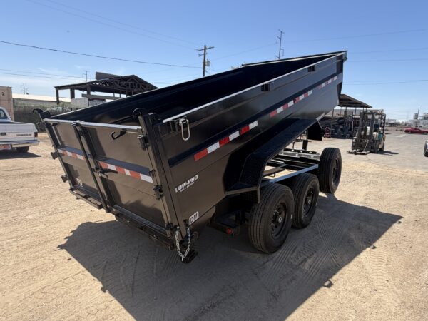 14x83 Tandem Axle, 15,400 GVWR, Low Pro Dump, 36" Sides, 14 Ply Tires (Dent In Door)