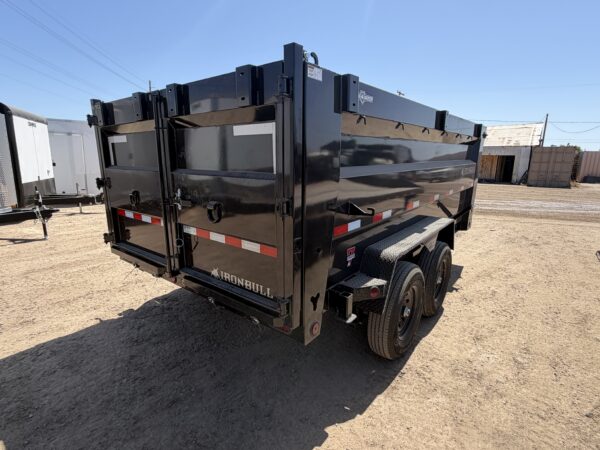 14x83 IronBull Tandem Axle Dump, 15K GVWR, 48" Sides, Solar Charger, 14 Ply Tires