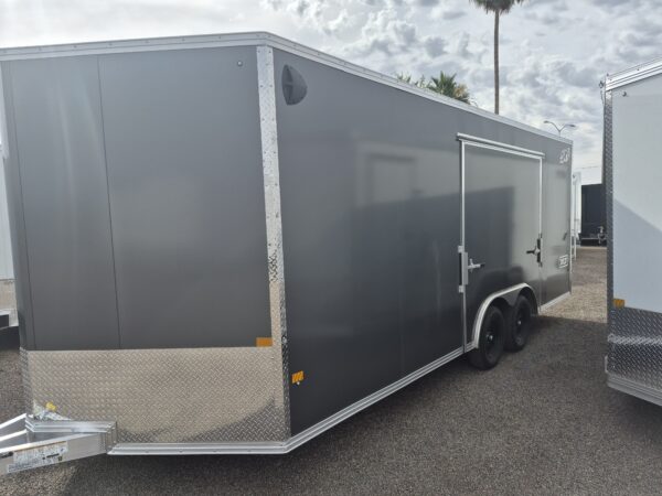 20x8.5 All Aluminum, XLT-P Car Hauler, Elite Escape Door, 7K GVWR, Ramp Door