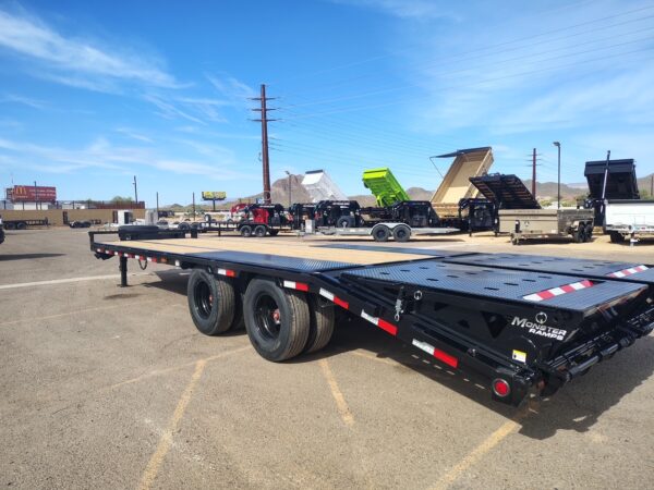 25x102 Tandem Axle 25,900 GVWR Low-Pro Deckover with Duals, Monster Ramps, 14 Ply Tires