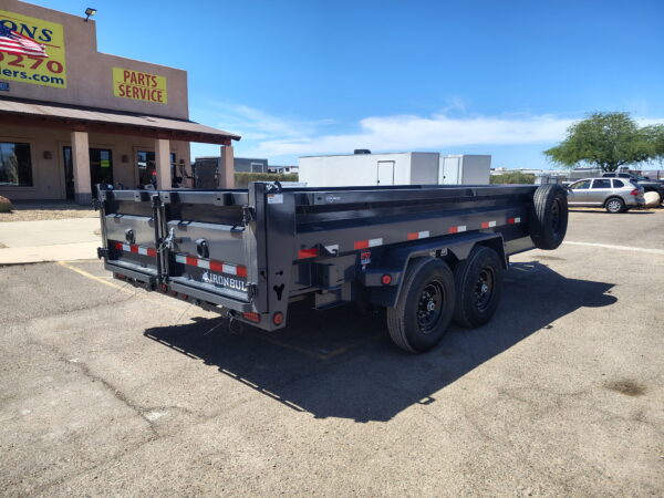 16x83 Ironbull Tandem Axle Dump, 15K GVWR, 24" Sides