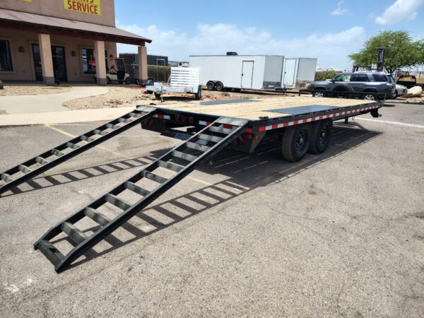 20x102 IronBull, Tandem Axle, 14K GVWR, Deckover, Slide In Ramps