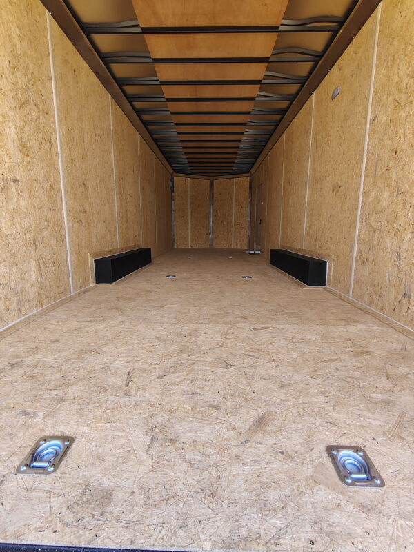 26x8.5 Element SE Flat Top Sloped V-Nose Car Hauler 10K GVWR,  6" Additional Height, Ramp Door