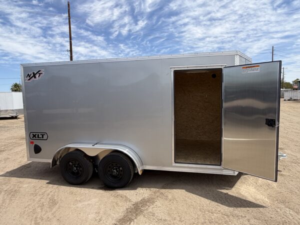 14x7 All Aluminum XLT-P Enclosed, 7K GVWR, Side Door, Ramp Door