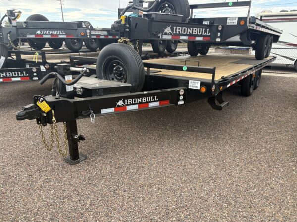 24x102 IronBull, Tandem Axle, 14K GVWR, Deckover Tilt, Solar Charger