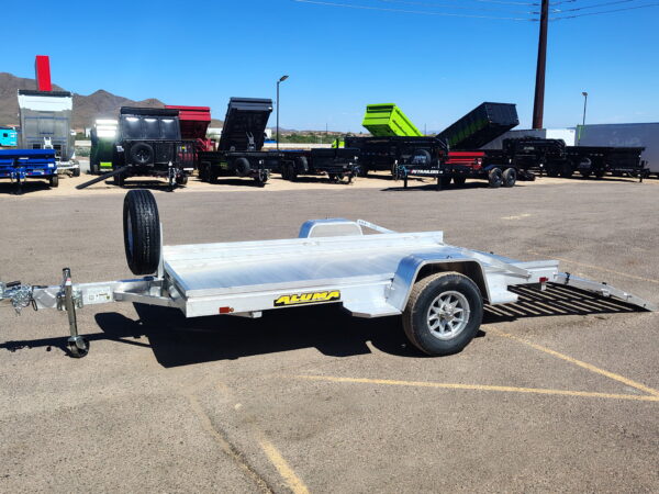 10x68 All Aluminum, 3K GVWR, Heavy Single Axle, Bi-Fold Tailgate (6810H-S-BT)
