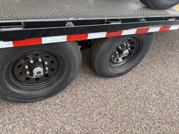24x102 IronBull, Tandem Axle, 14K GVWR, Deckover Tilt, Solar Charger