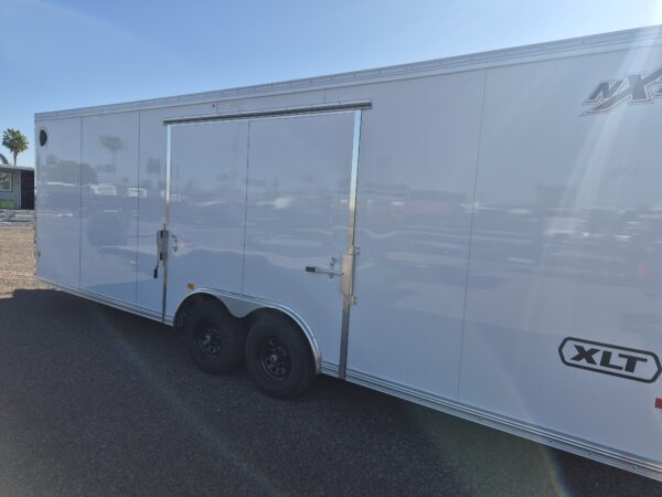24x8.5 All Aluminum XLT-P Car Hauler, Elite Escape Door, 10K GVWR, Ramp Door