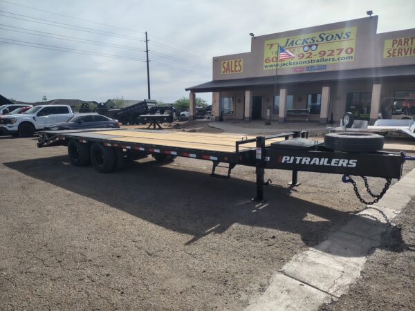 25x102 Tandem Axle 25,900 GVWR Low-Pro Deckover with Duals, Monster Ramps, 14 Ply Tires