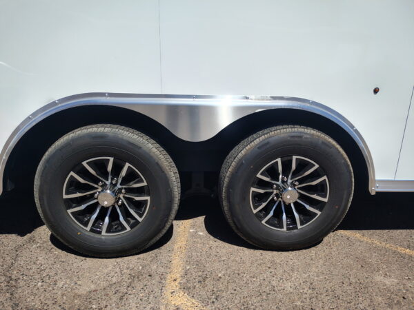 26x8.5 Element SE Flat Top Sloped V-Nose Car Hauler 10K GVWR,  6" Additional Height, Ramp Door