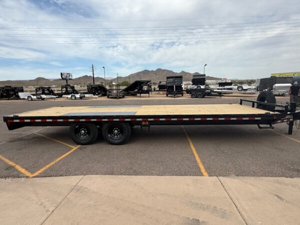 24x102 IronBull Tandem Axle, 14K GVWR, Deckover, Slide in Ramps