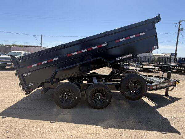 14x83 Tandem Axle, 15,400 GVWR, Low Pro Dump, 36" Sides, 14 Ply Tires (Dent In Door)