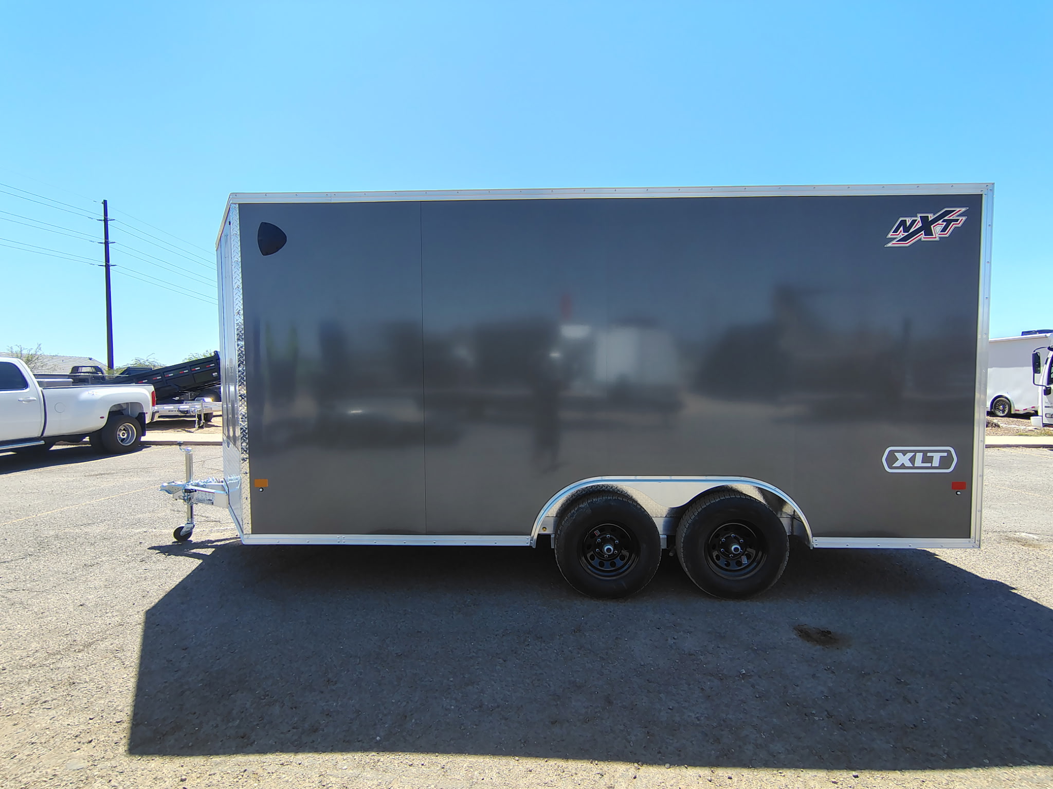 16x8.5 All Aluminum XLT-P Car Hauler, 7K GVWR, Side Door, Ramp Door