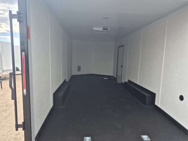 20x8.5 Jasper SE Car Hauler, 10K GVWR, Ramp Door, A/C, White Wall/Ceiling, Rubber Flooring