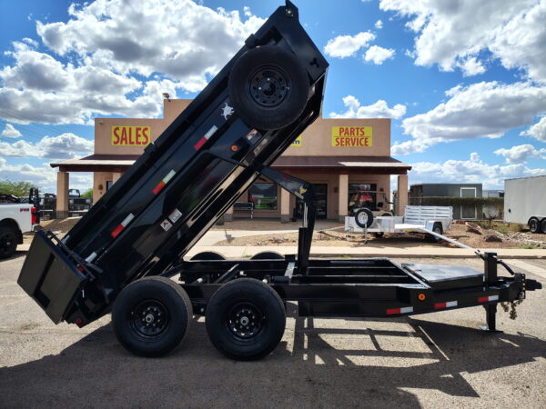 12x72 IronBull Tandem Axle Dump, 14,999 GVWR, 24" Sides, Solar Charger