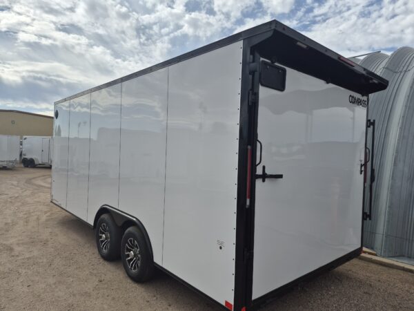 20x8.5 Jasper SE Car Hauler, 10K GVWR, Ramp Door, A/C, White Wall/Ceiling, Rubber Flooring