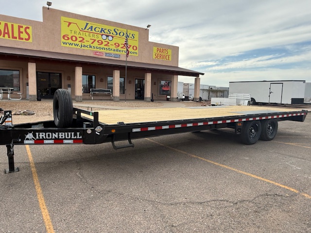 24x102 IronBull Tandem Axle, 14K GVWR, Deckover, Slide in Ramps - Image 3