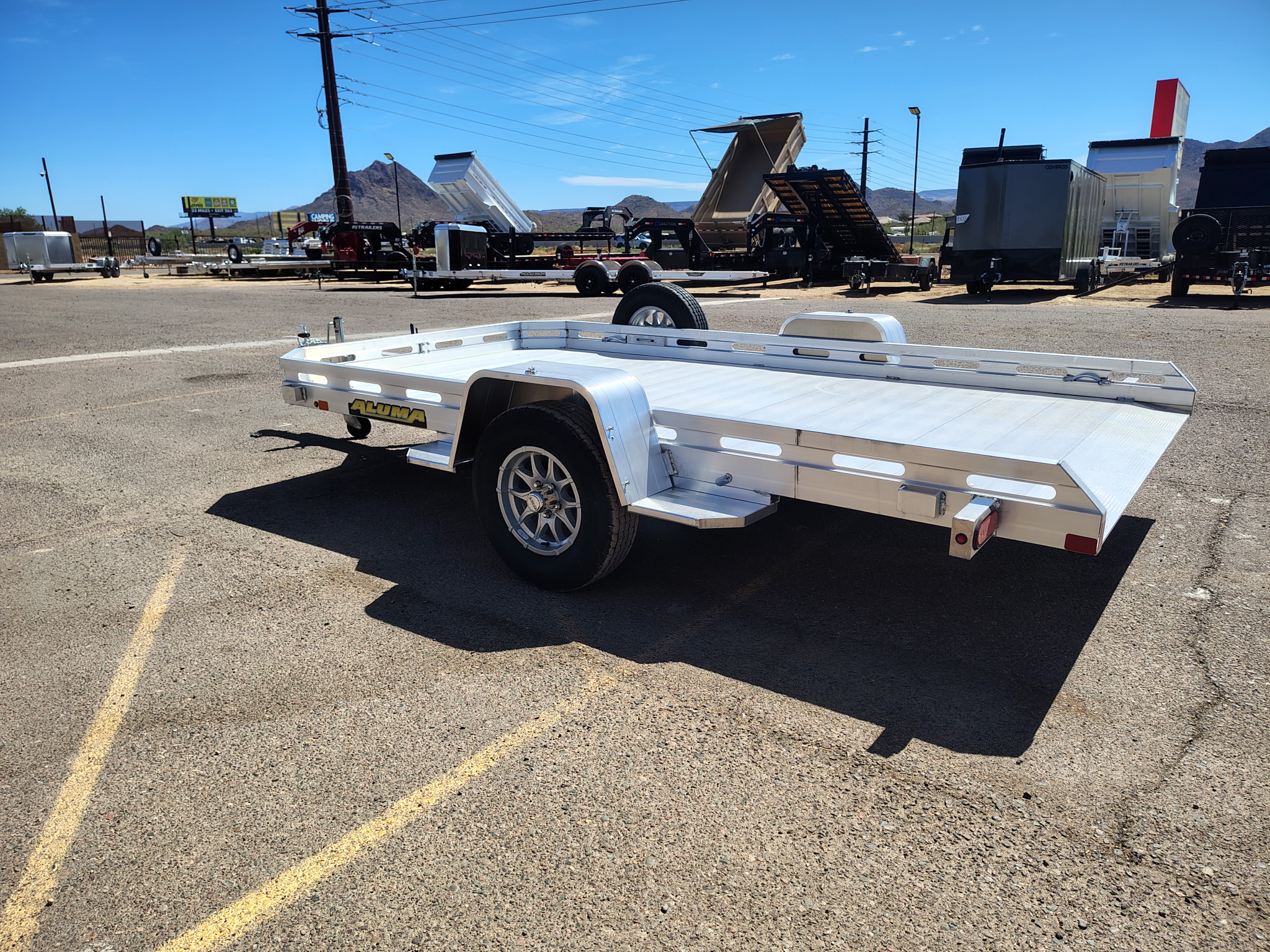 12x77 All Aluminum, 3K GVWR, Heavy Tilt Single Axle (7712H-TILT-S) - Image 10