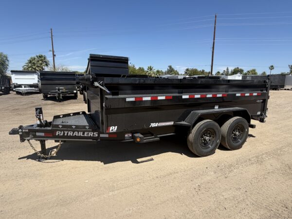 14x83 Tandem Axle, 15,400 GVWR, Low Pro Dump, 36" Sides, 14 Ply Tires (Dent In Door)
