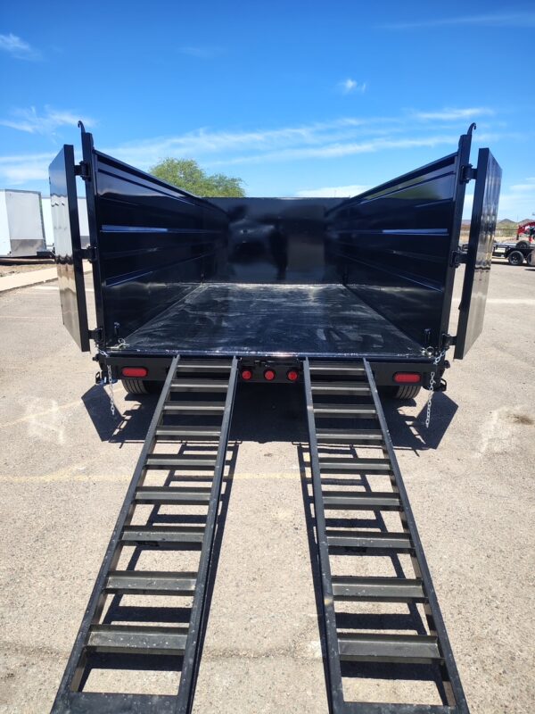 12x83 Tandem Axle, 15,400 GVWR, Low Pro Dump, 48" Sides, 14 Ply Tires