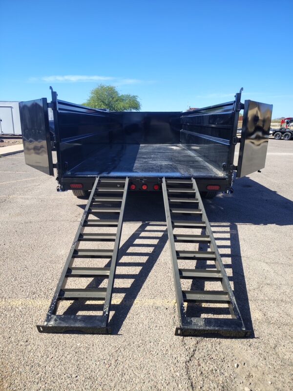 14x83 Tandem Axle, 15,400 GVWR, Low Pro Dump, 36" Sides, 14 Ply Tires