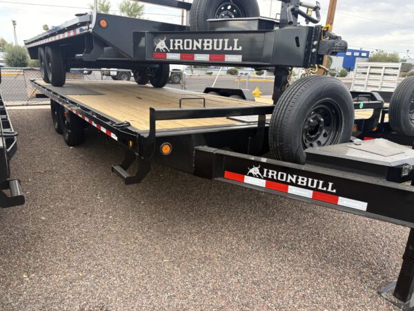 24x102 IronBull, Tandem Axle, 14K GVWR, Deckover Tilt, Solar Charger