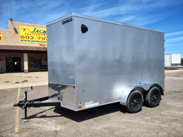 12x7 Indigo DLX, 7K GVWR, Wall Posts - 24" OC to 16", Ramp Door