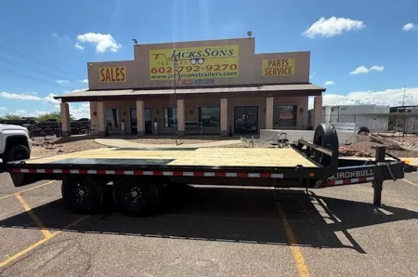 16x102 Ironbull Tandem Axle ,14K GVWR, Deckover, Slide in Ramps
