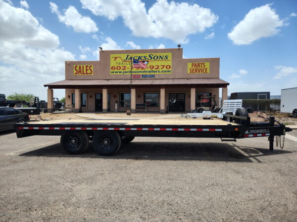 20x102 IronBull, Tandem Axle, 14K GVWR, Deckover, Slide In Ramps