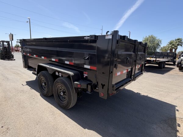 14x83 IronBull Tandem Axle Dump, 15K GVWR, 36" Sides, Solar Charger, 14 Ply Tires