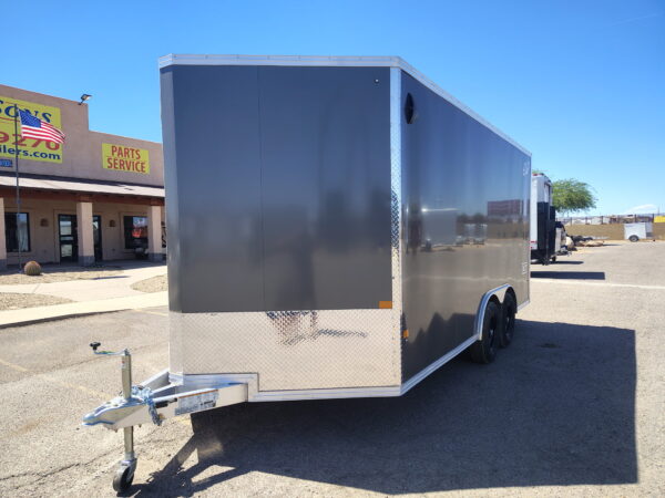16x8.5 All Aluminum XLT-P Car Hauler, 7K GVWR, Side Door, Ramp Door