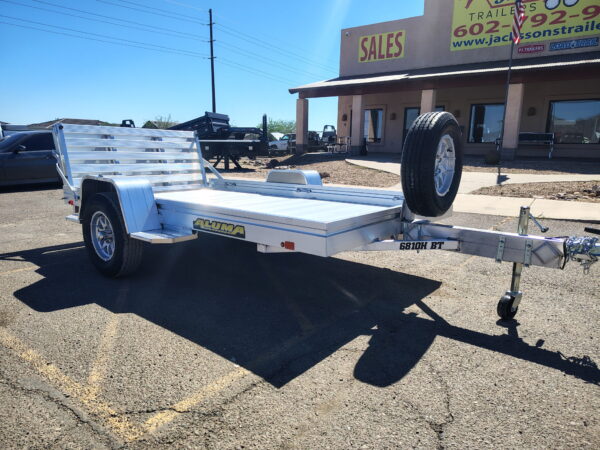 10x68 All Aluminum, 3K GVWR, Heavy Single Axle, Bi-Fold Tailgate (6810H-S-BT)