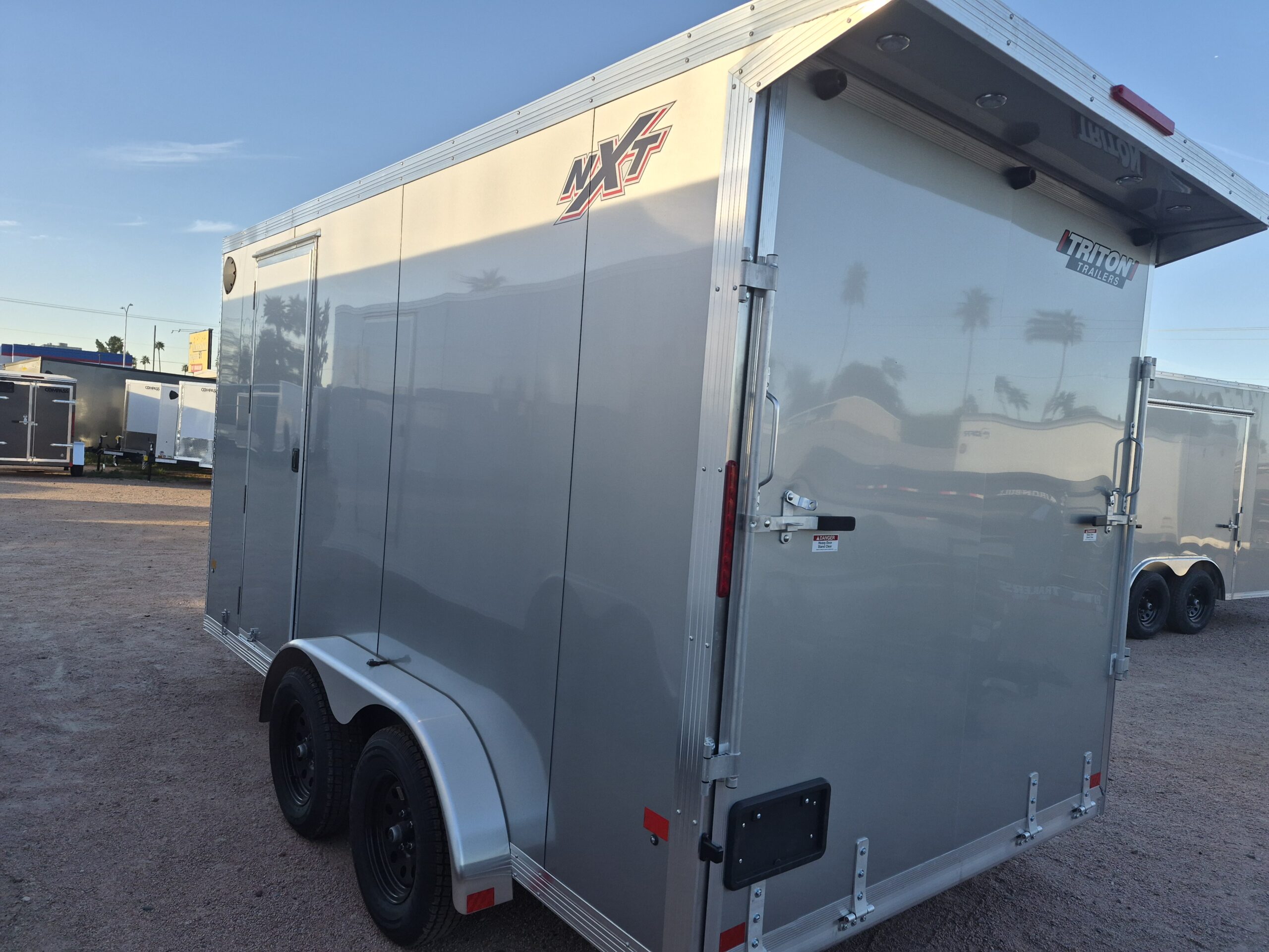 14x7.4 All Aluminum NXT Car Hauler, 7K GVWR, Side Door, Ramp Door - Image 3