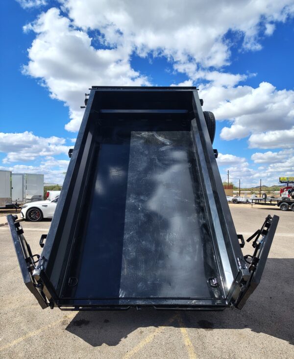 12x72 IronBull Tandem Axle Dump, 14,999 GVWR, 24" Sides, Solar Charger