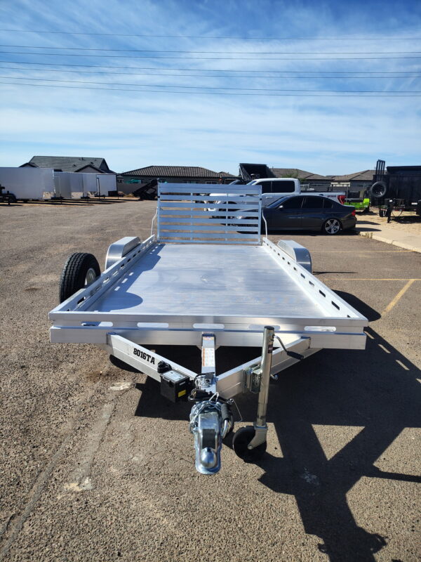 16x80 All Aluminum, 8.5K GVWR, Tandem Axle, Ramp, Straight Tailgate (8016TA-EL-R-TG-RTD)