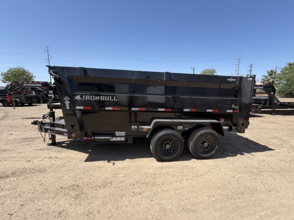 14x83 IronBull Tandem Axle Dump, 15K GVWR, 48" Sides, Solar Charger, 14 Ply Tires
