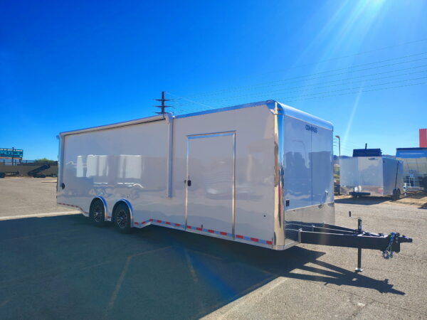 28x8.5 Canyon Race Trailer, 14K GVWR, Ramp Door,  AC/Heat, Elec. Awning