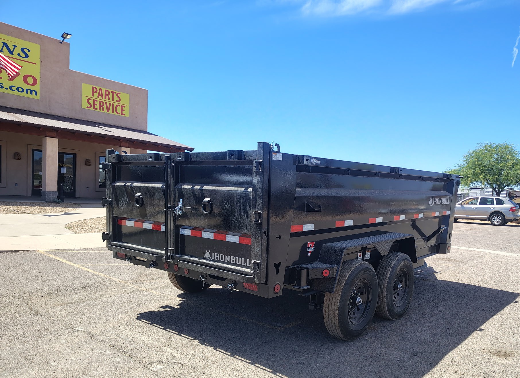 14x83 IronBull Tandem Axle Dump, 15K GVWR, 36" Sides, Solar Panel Charger, 14 Ply Tires - Image 2