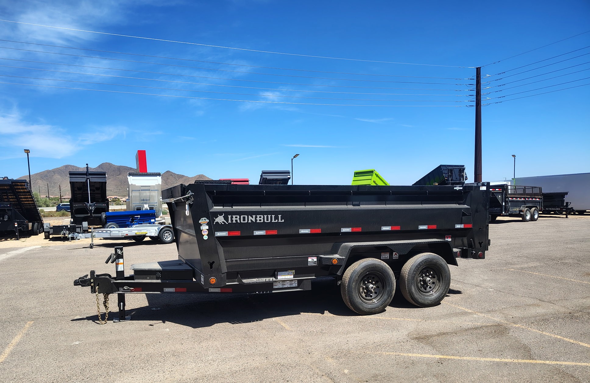 14x83 IronBull Tandem Axle Dump, 15K GVWR, 36" Sides, Solar Panel Charger, 14 Ply Tires - Image 5