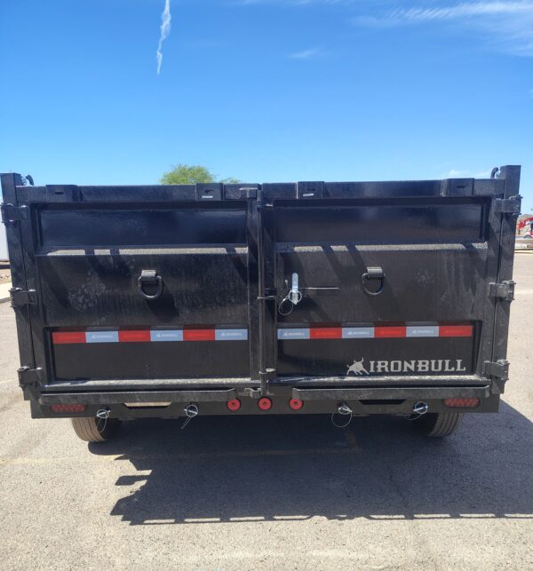 14x83 IronBull Tandem Axle Dump, 15K GVWR, 36" Sides, Solar Panel Charger, 14 Ply Tires