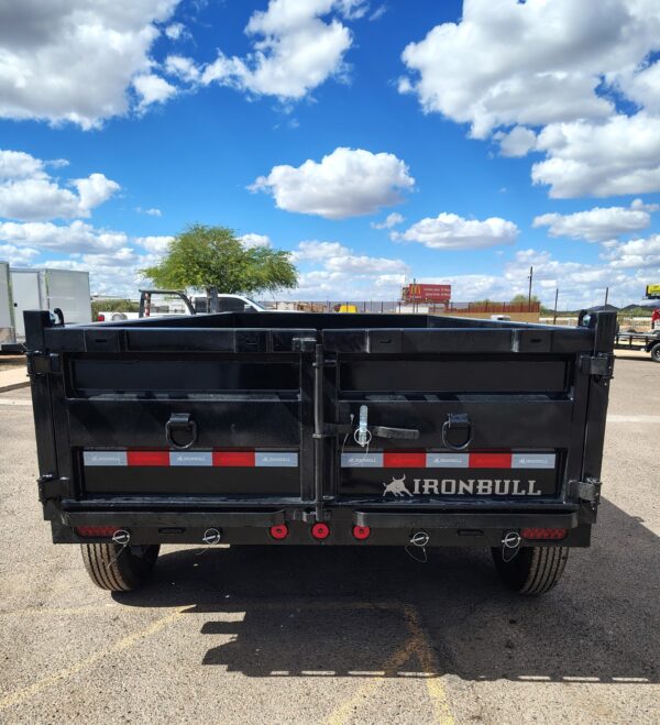 12x72 IronBull Tandem Axle Dump, 14,999 GVWR, 24" Sides, Solar Charger